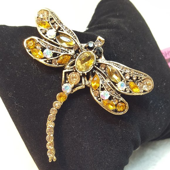 Brooch Dragonfly chunky stones - Picture 9 of 13